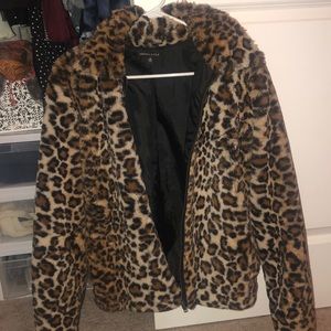 Cheetah Faux Fur Jacket